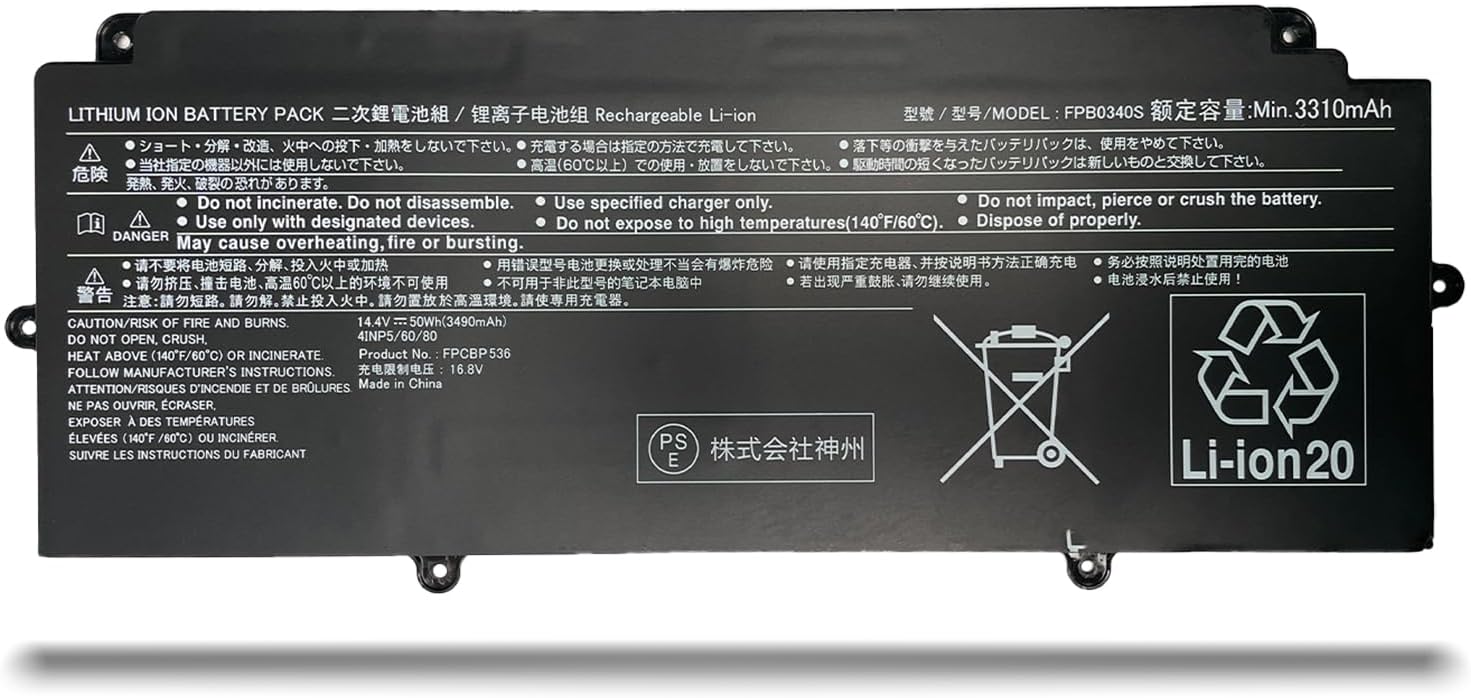 (Bild für) Fujitsu LifeBook FPCBP536 FPB0340S CP730401-01 CP737634-01 CP749820-01 CP760852-03 4INP5/60/80 Ersatz akku