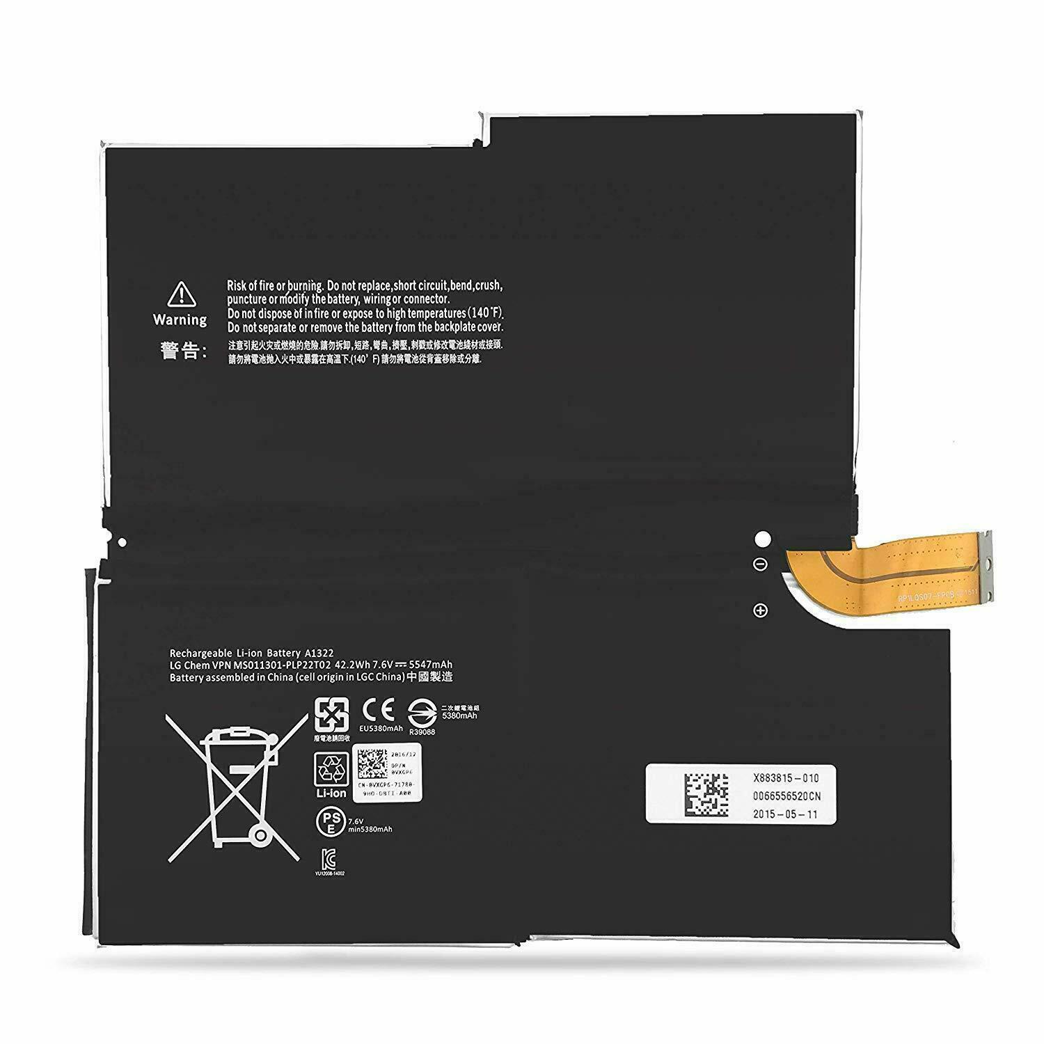 (Bild für) G3HTA005H Microsoft Surface Pro 3 1631 1577-9700 Tablet G3HTA009H MS011301-PLP22T02 Ersatz akku